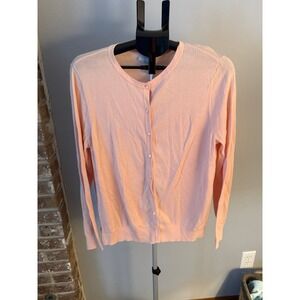 LOFT Women's soft peach button-down cardigan sweater Size XXL